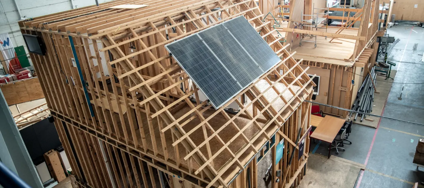 Roof Wood Solar Panel Energy Transition Construction